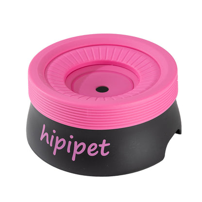New dog bowl with a non-wetting mouth and floating water bowl