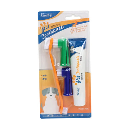 Pet Cleaning Tools Kit Gum Care Reduces Plaque & Tartar Set