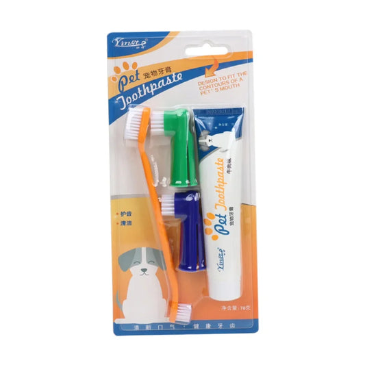 Pet Cleaning Tools Kit Gum Care Reduces Plaque & Tartar Set