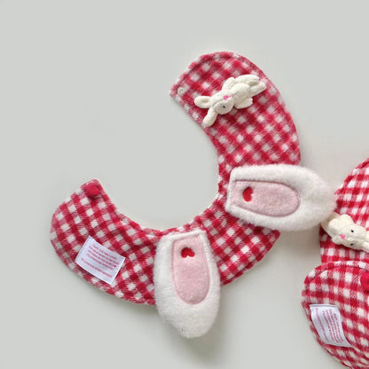 Chic Plaid Rabbit Cape Cloak