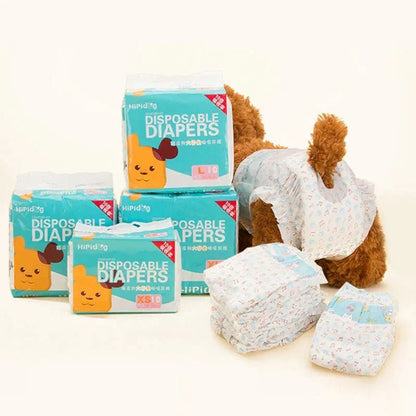 Dog 10PCS/pack Super Absorption Pants Diapers Disposable Leakproof Puppy