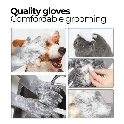 Pet Bathing & Grooming Gloves