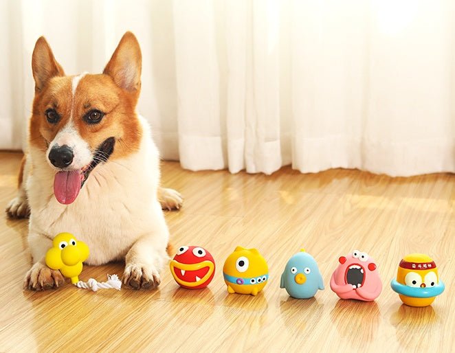 Monster Shape Natural Latex Dog Chew Toys