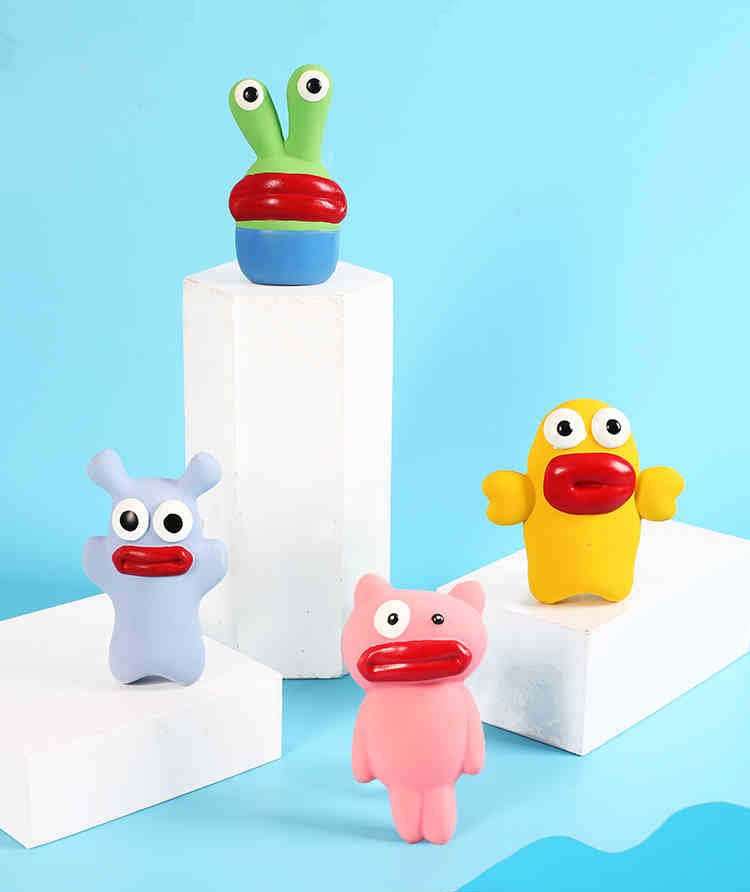 Monster Shape Natural Latex Dog Chew Toys