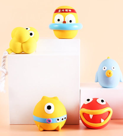 Monster Shape Natural Latex Dog Chew Toys