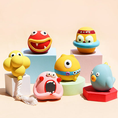 Monster Shape Natural Latex Dog Chew Toys