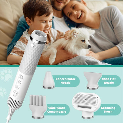 [Best Seller] 5 in 1 Pet Hair Dryer High-powered