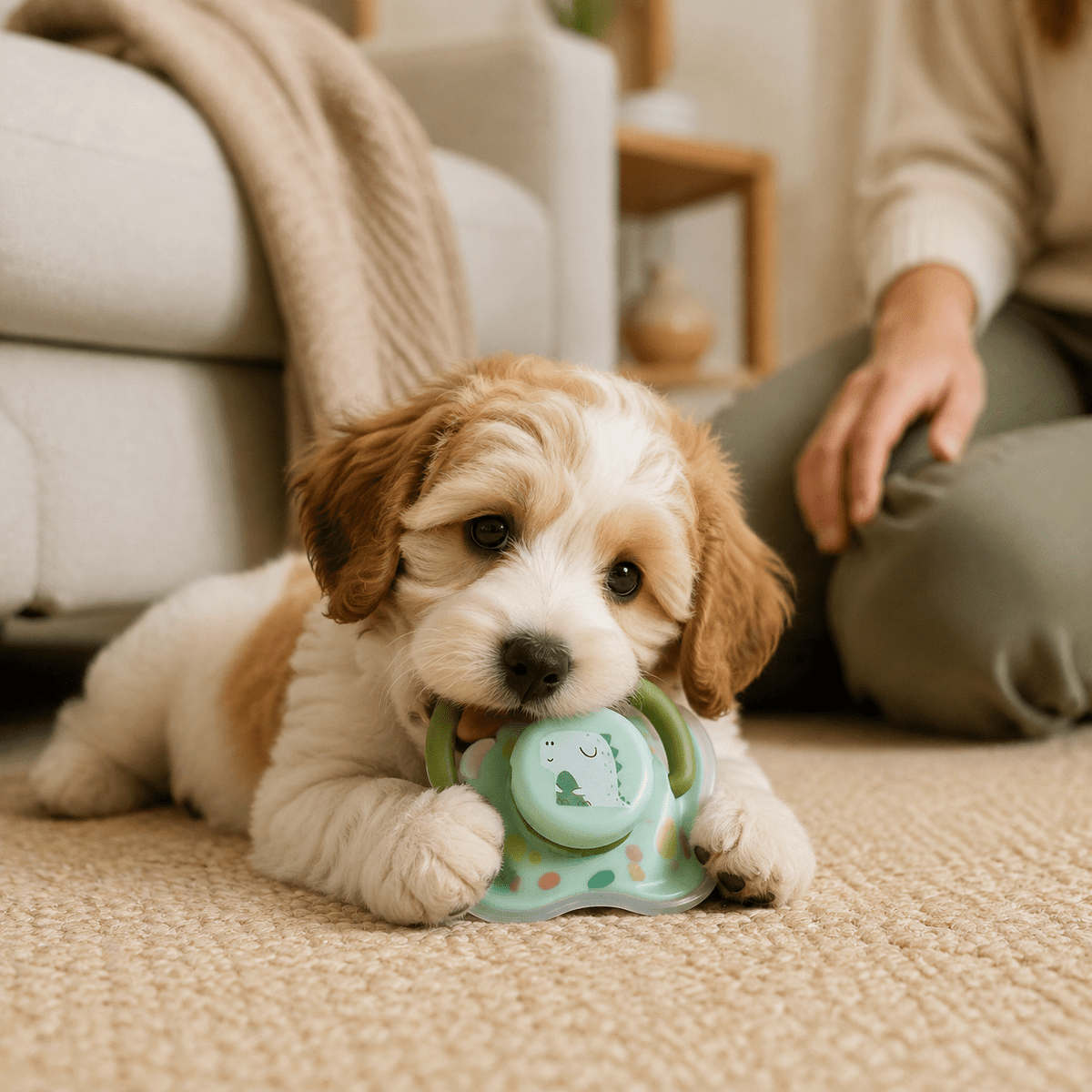 Pacifier-Style Silicone Puppy Chew Toy