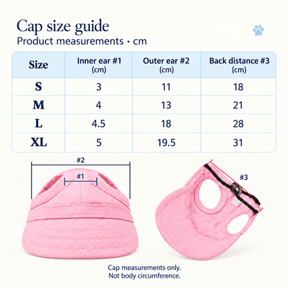 Ear-Open Canvas Pet Visor