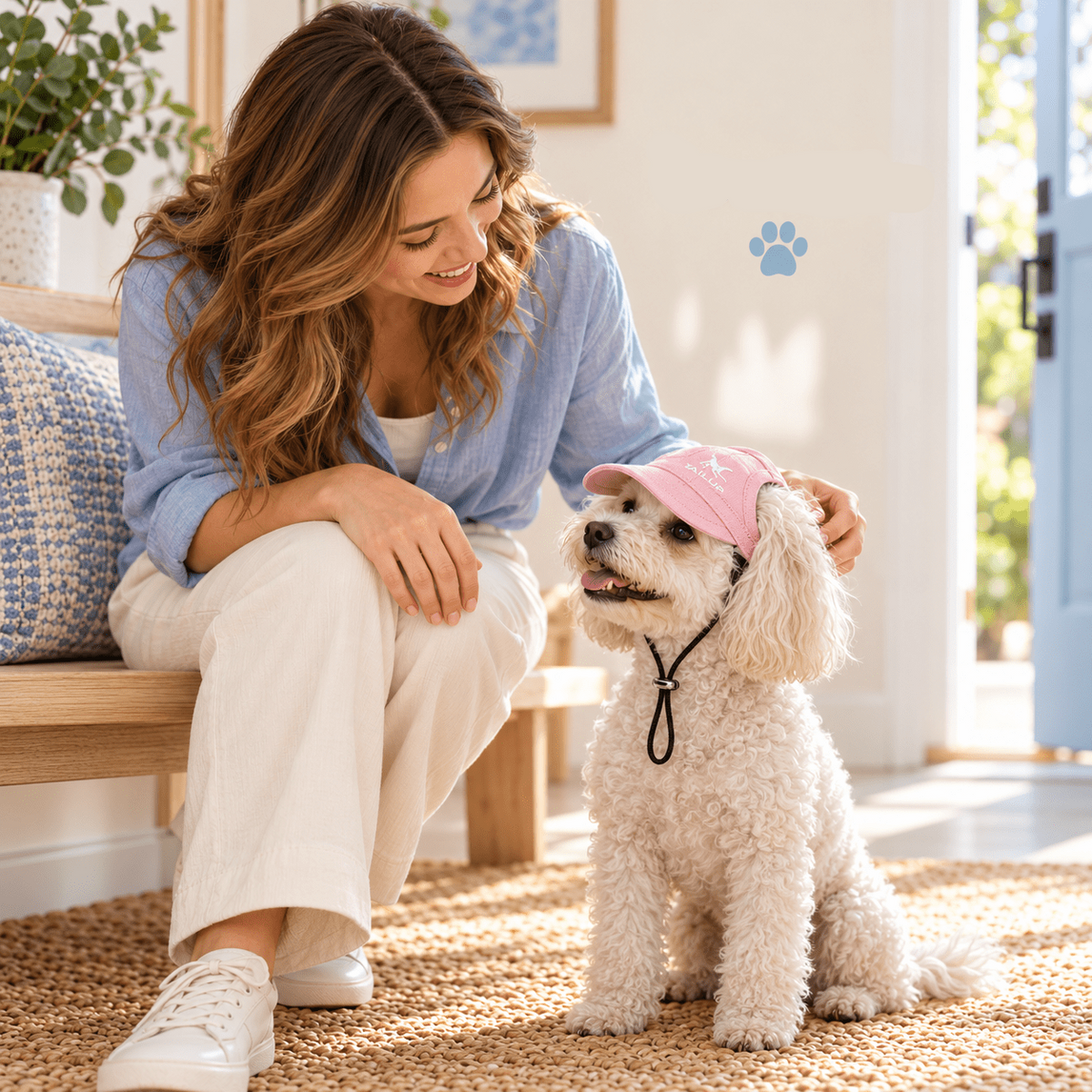 Ear-Open Canvas Pet Visor