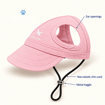 Ear-Open Canvas Pet Visor