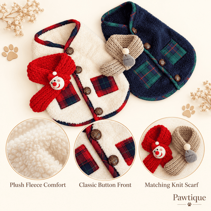 Fleece Dog Vest & Scarf Set