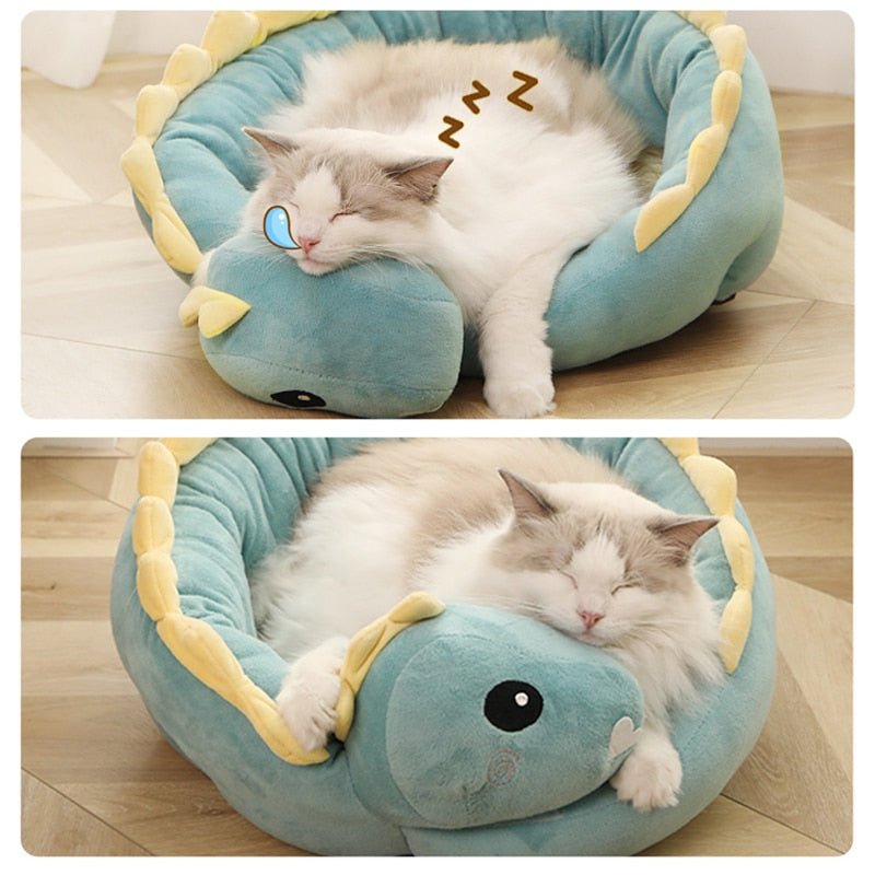 Cozy Dinosaur Cat Bed 🦕