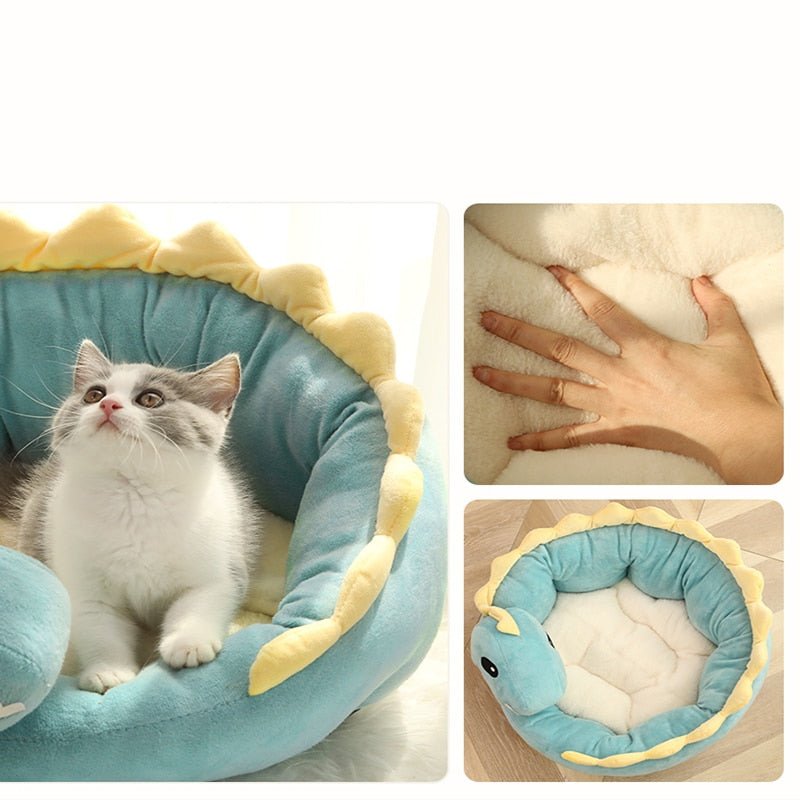 Cozy Dinosaur Cat Bed 🦕