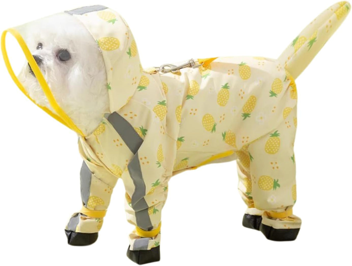 Small Dog Raincoat & Rain Shoes Set,Full-Coverage