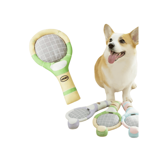 Tennis racket-shaped crinkle sound toy