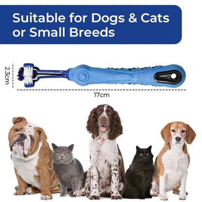 Triple Action Pet Toothbrush